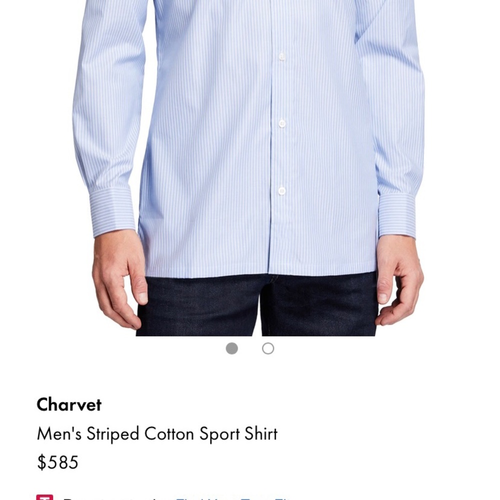 Charvet blue plaid shirt